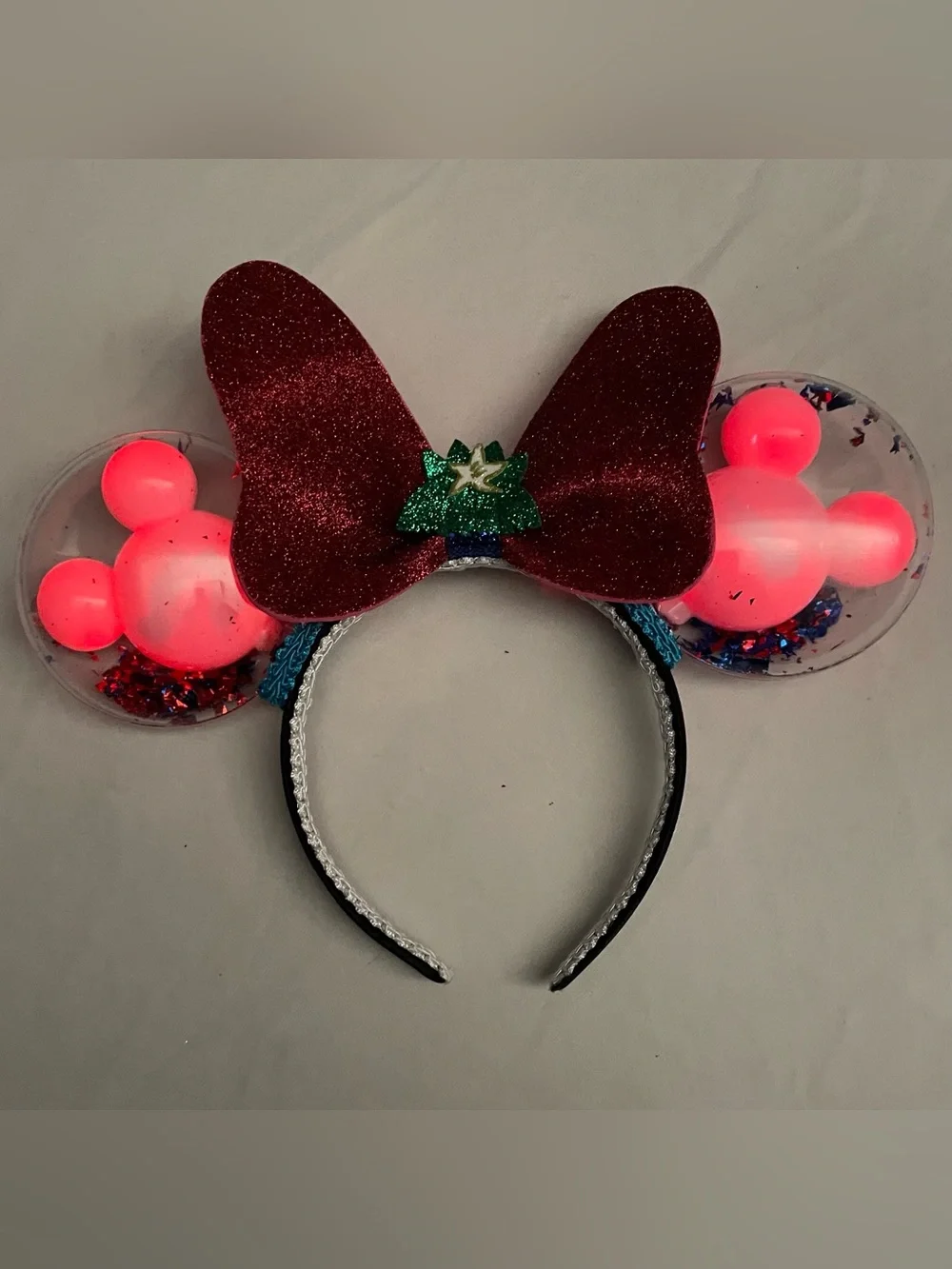 Light Up Disney Mulan Minnie Mouse Ears Headband And Free Gift New (Other)